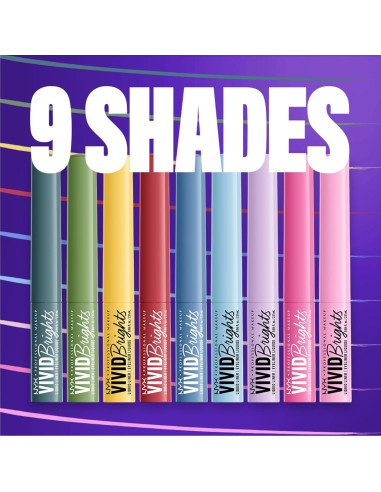 Delineador Líquido Vivid Brights NYX Verde Fantasma 1.77 ml