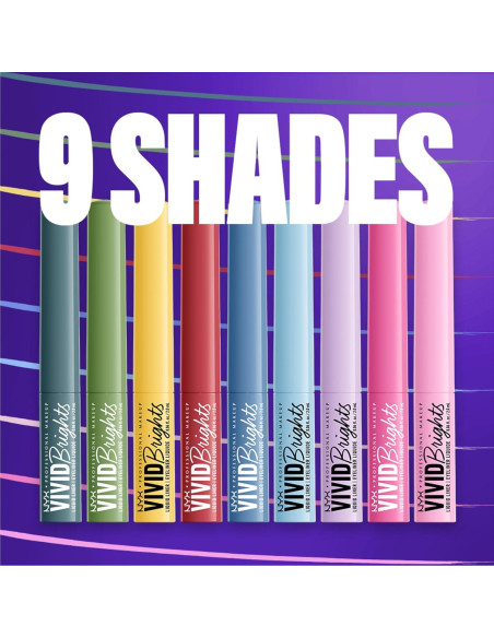 Delineador Líquido Vivid Brights NYX Verde Fantasma 1.77 ml