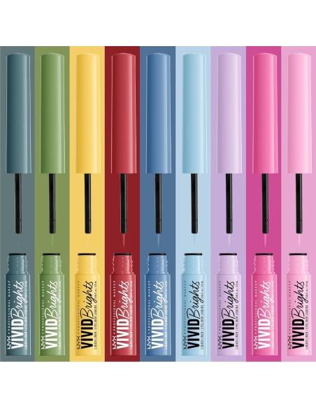 Delineador Líquido Vivid Brights NYX Verde Fantasma 1.77 ml