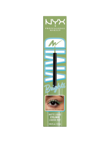 Delineador Líquido Vivid Brights NYX Verde Fantasma 1.77 ml