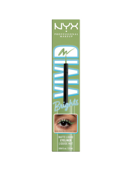 Delineador Líquido Vivid Brights NYX Verde Fantasma 1.77 ml