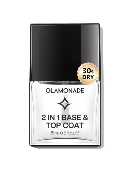 Esmalte de Uñas Base y Top Coat MRV 2 en 1 Secado Rápido