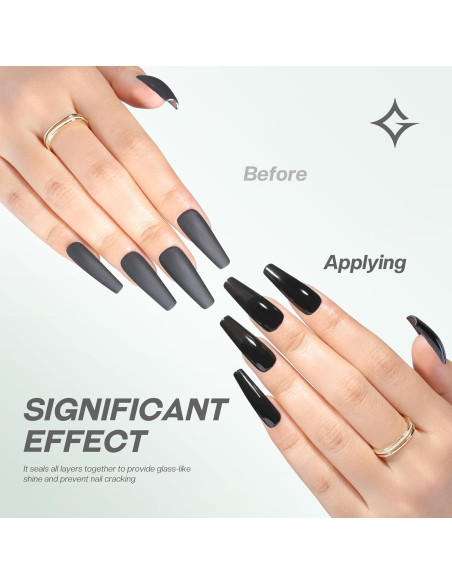 Esmalte de Uñas Base y Top Coat MRV 2 en 1 Secado Rápido