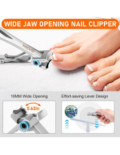 Cortauñas para Pies YHOVID Acero Inoxidable Ultra Afilado 2