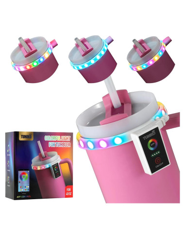 Luces LED decorativas TUNIKO para taza Stanley 40oz, control APP