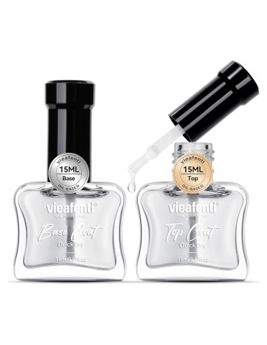 Esmalte de Uñas Capa Base y Superior Vieafenti 15ml Secado Rápido