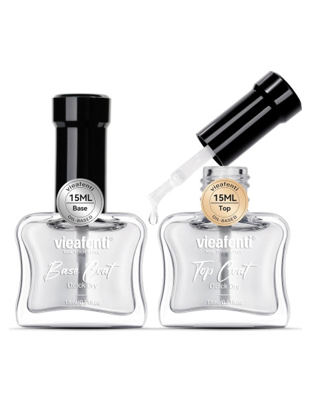 Esmalte de Uñas Capa Base y Superior Vieafenti 15ml Secado Rápido