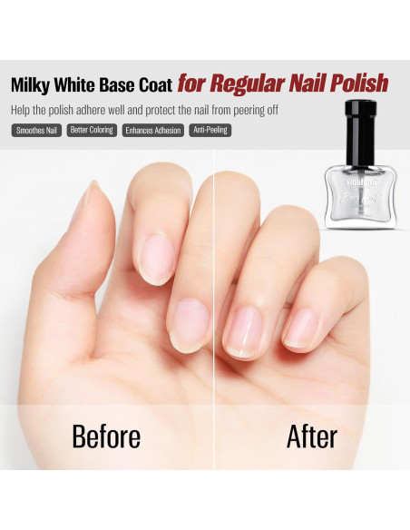 Esmalte de Uñas Capa Base y Superior Vieafenti 15ml Secado Rápido