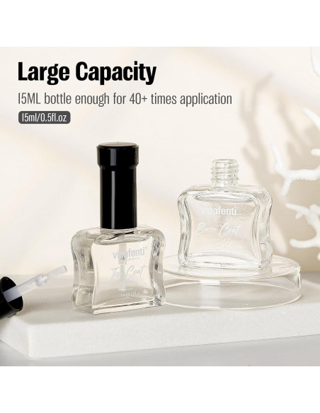 Esmalte de Uñas Capa Base y Superior Vieafenti 15ml Secado Rápido