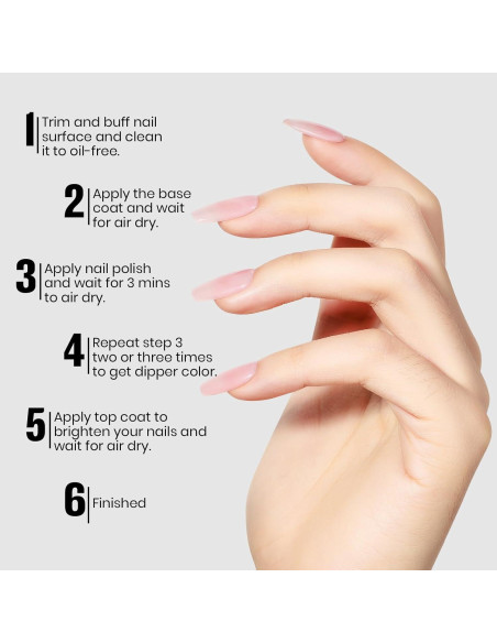 Esmalte de Uñas Capa Base y Superior Vieafenti 15ml Secado Rápido