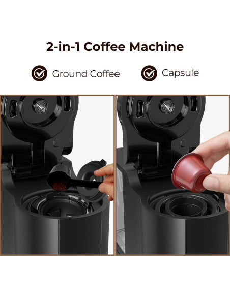 Cafetera de Goteo Havato 2 en 1 Compacta Negra 1 Taza Cafetera de Goteo Havato 2 en 1 Compacta Negra 1 Taza