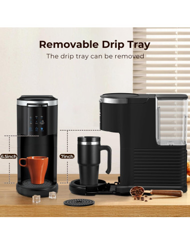 Cafetera de Goteo Havato 2 en 1 Compacta Negra 1 Taza