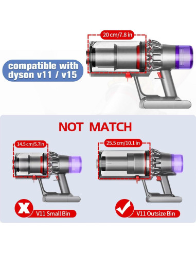 Cubo de Polvo y Filtro para Aspiradora Dyson V11 V15 DrRobor