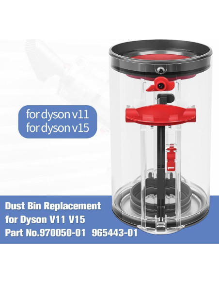 Cubo de Polvo y Filtro para Aspiradora Dyson V11 V15 DrRobor