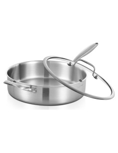 Sartén Profunda Inqibee 6 Cuartos Acero Inoxidable con Tapa