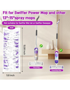 20 Almohadillas Desechables Microfibra PoTiCota para Trapeador 2