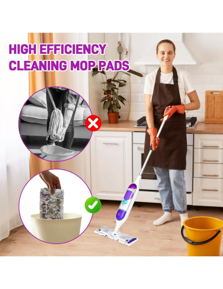 20 Almohadillas Desechables Microfibra PoTiCota para Trapeador