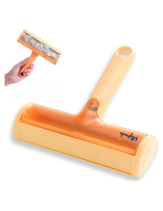 Rodillo Quitapelos Reutilizable Yixin para Mascotas Naranja - Multi-Superficie