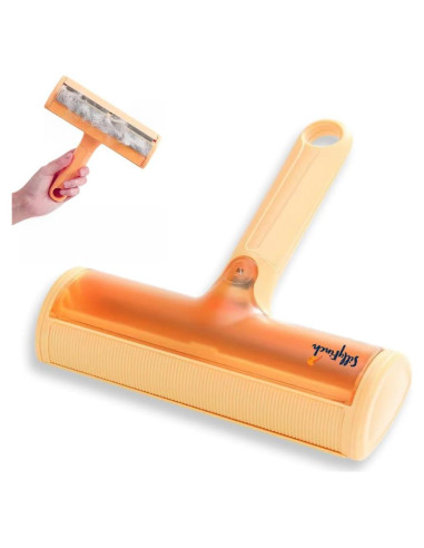 Rodillo Quitapelos Reutilizable Yixin para Mascotas Naranja - Multi-Superficie