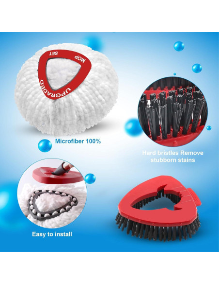 Cabezal de Repuesto Mop Giratorio WAKAYOYO 2 Recargas Microfibra