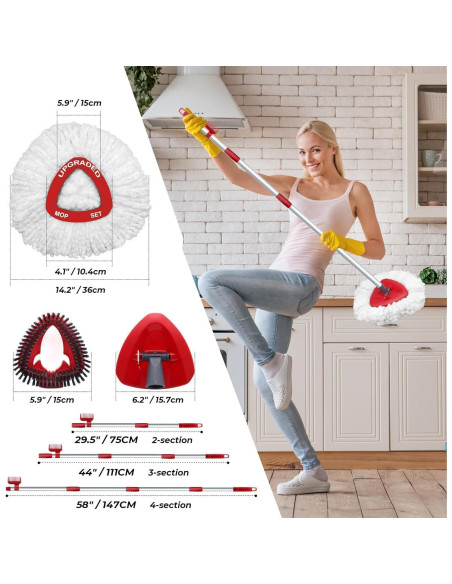 Cabezal de Repuesto Mop Giratorio WAKAYOYO 2 Recargas Microfibra