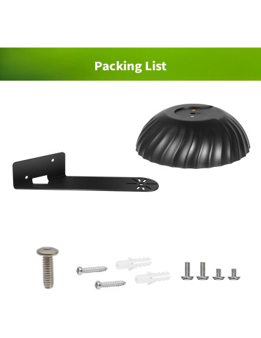 Soporte de Pared LONNKY con Cubierta Impermeable para WYZE Cam Pan V3 - Negro