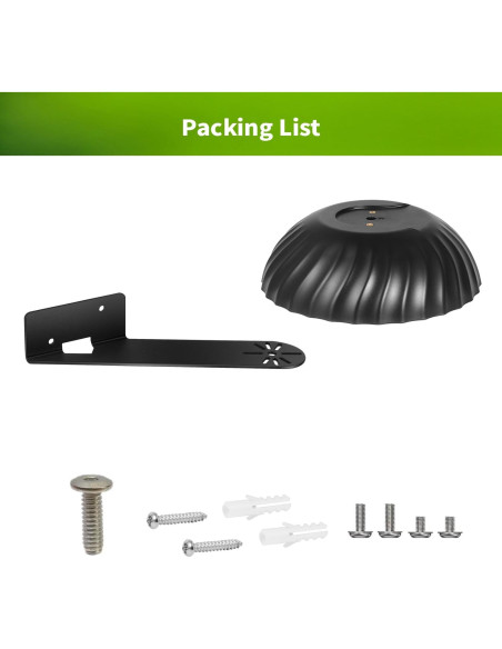 Soporte de Pared LONNKY con Cubierta Impermeable para WYZE Cam Pan V3 - Negro