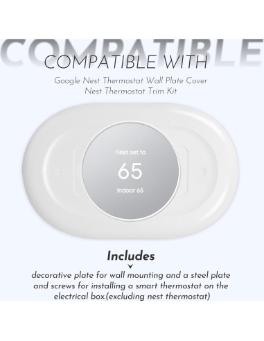Accesorios para Termostato Nest Pokin - Cubierta de Pared Blanca