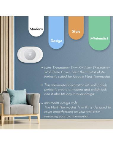 Accesorios para Termostato Nest Pokin - Cubierta de Pared Blanca