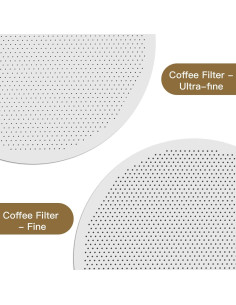 Filtros de Café de Acero Inoxidable Patelai - 2 Piezas Reutilizables 2