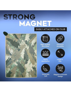 Toalla de Golf Magnética Moxiey con Cepillo y Limpiador 2