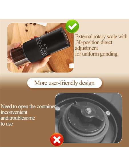 Molino de café portátil Pobugy CFT-212 recargable 30 ajustes Molino de café portátil Pobugy CFT-212 recargable 30 ajustes