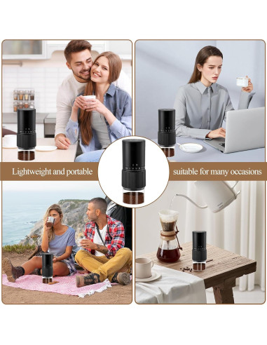 Molino de café portátil Pobugy CFT-212 recargable 30 ajustes