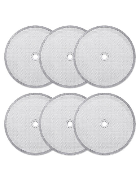 Filtros de Repuesto para Prensa Francesa Boao - 6 Piezas Acero Inoxidable 10.16 cm