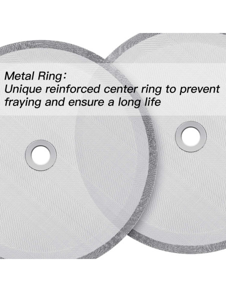 Filtros de Repuesto para Prensa Francesa Boao - 6 Piezas Acero Inoxidable 10.16 cm