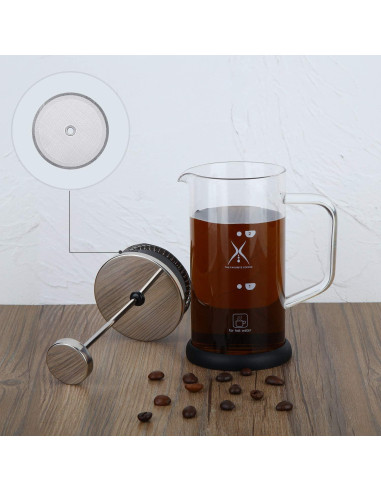 Filtros de Repuesto para Prensa Francesa Boao - 6 Piezas Acero Inoxidable 10.16 cm