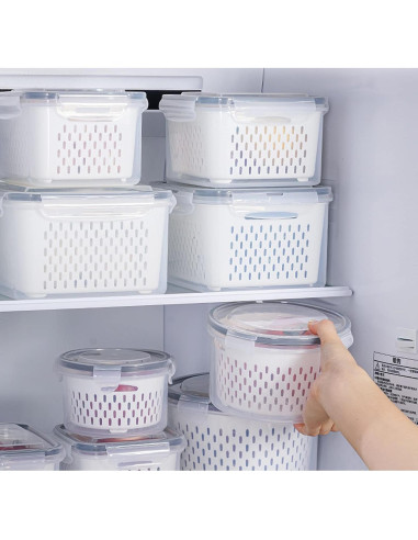 Juego de 3 Contenedores de Almacenamiento Ronanemon 0.8L a 3.1L