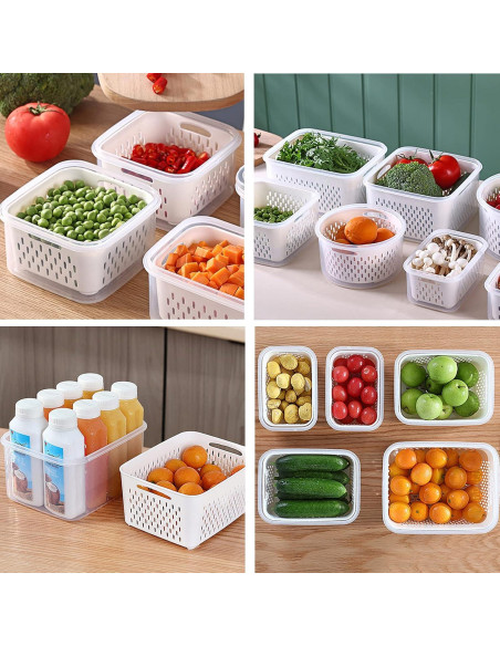 Juego de 3 Contenedores de Almacenamiento Ronanemon 0.8L a 3.1L