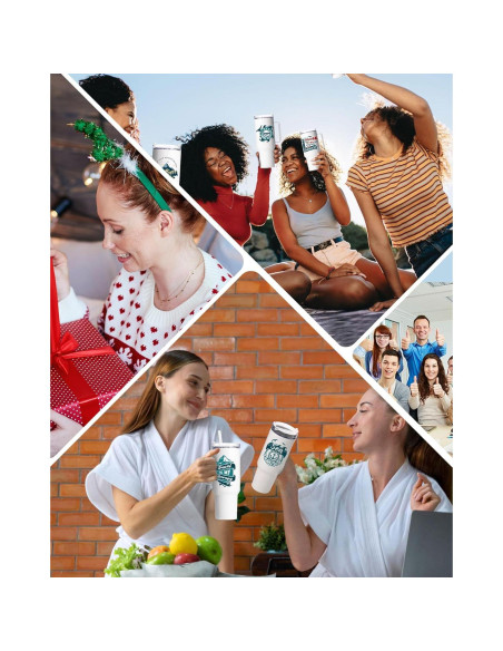 Vaso de Sublimación OFFNOVA 40oz Acero Inoxidable Blanco 4Pcs