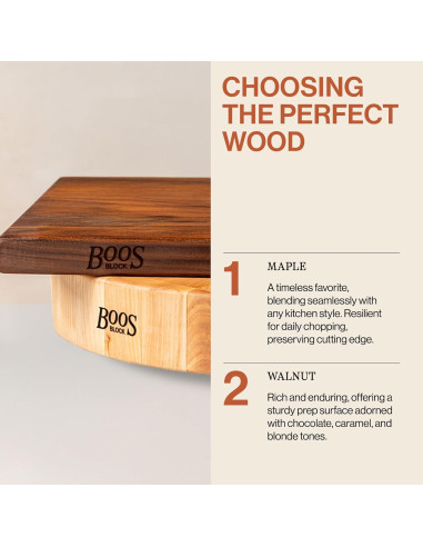 Tabla de Cortar Redonda de Madera de Arce John Boos 30.5 cm