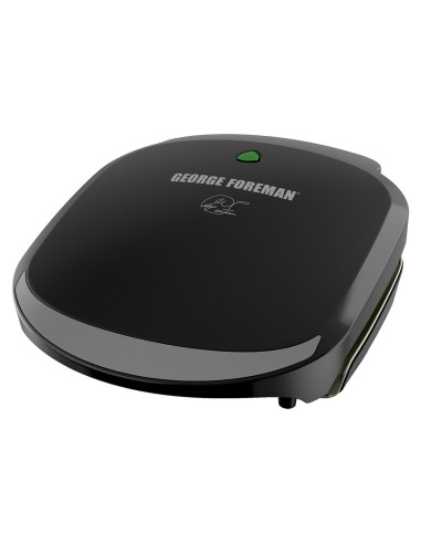 Parrilla Eléctrica George Foreman GR136B para 2 Porciones Negra