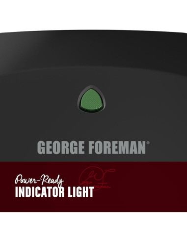 Parrilla Eléctrica George Foreman GR136B para 2 Porciones Negra