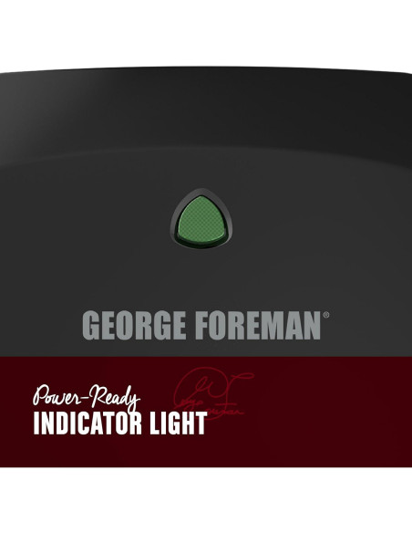 Parrilla Eléctrica George Foreman GR136B para 2 Porciones Negra