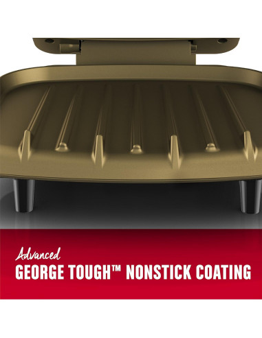 Parrilla Eléctrica George Foreman GR136B para 2 Porciones Negra