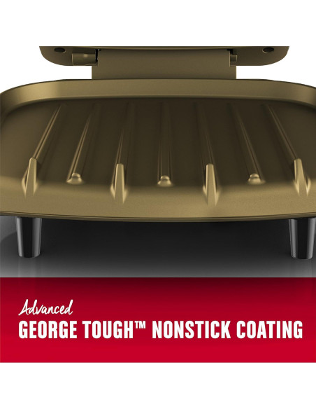 Parrilla Eléctrica George Foreman GR136B para 2 Porciones Negra