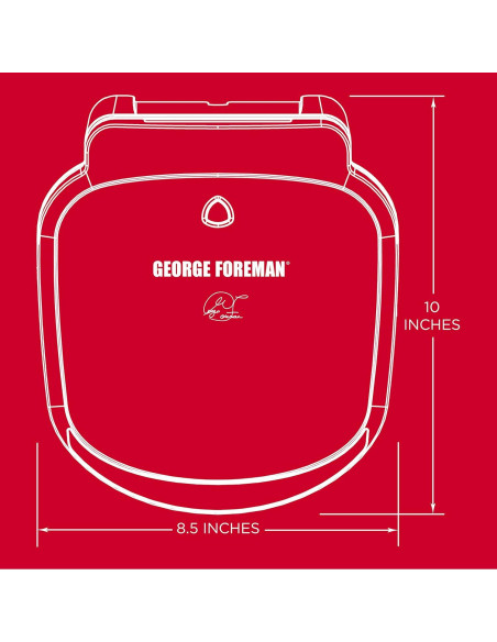 Parrilla Eléctrica George Foreman GR136B para 2 Porciones Negra