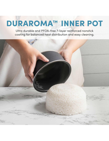 Cocedor de Arroz AROMA ARC-7604 8 Tazas Inducción 2Qt Blanco