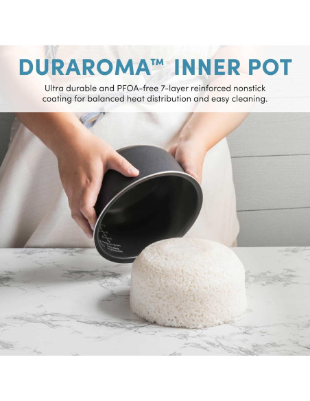 Cocedor de Arroz AROMA ARC-7604 8 Tazas Inducción 2Qt Blanco