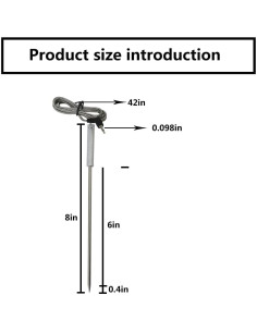 2 Sondas de Reemplazo Thermopro TP04-TP930 106.68 cm 2