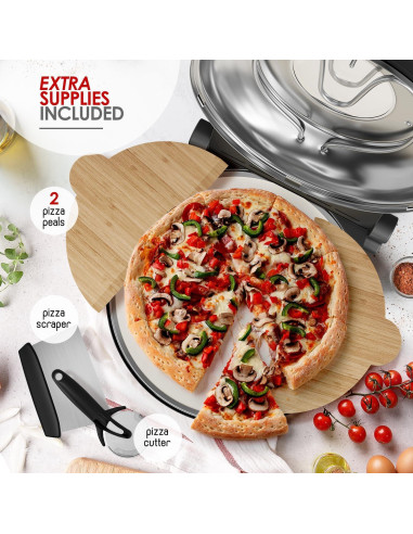 Horno Eléctrico para Pizza Eatex 12" - Temperatura 421C